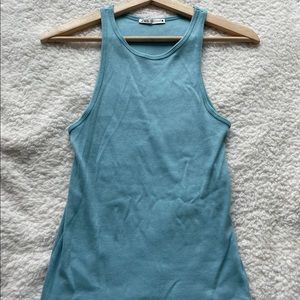 Brand new Zara blue ribbed tank top in US S